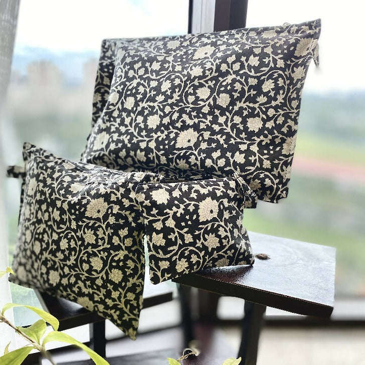 Cotton Multi Purpose Zippered Pouches - Set Of 3 from Caidra Gifting