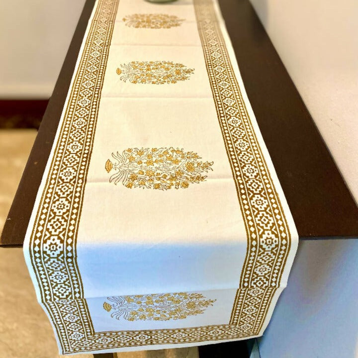 Block Printed Table Runner from Caidra Gifting