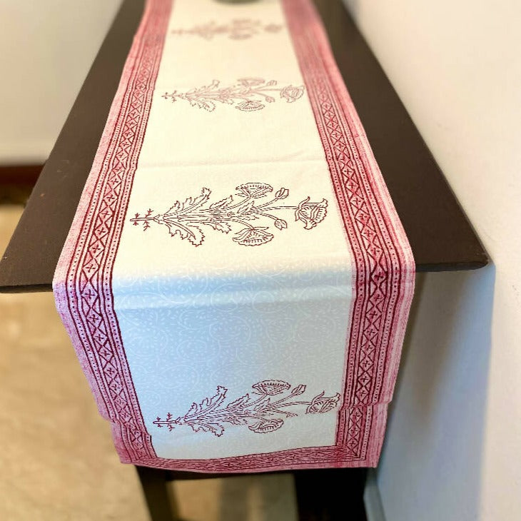 Block Printed Table Runner from Caidra Gifting
