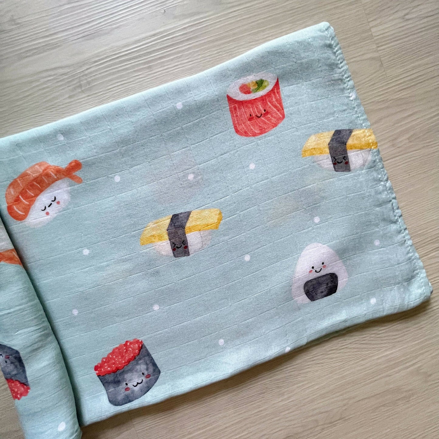 Caidra by Rubyxx Gifting presents Happy Rei’s Bamboo Cotton Muslin Swaddles