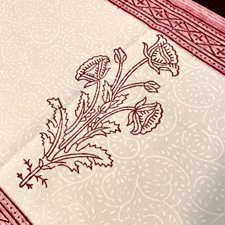Block Printed Table Runner from Caidra Gifting
