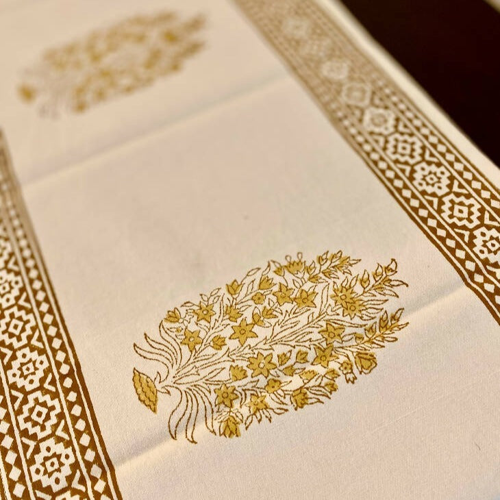 Block Printed Table Runner from Caidra Gifting