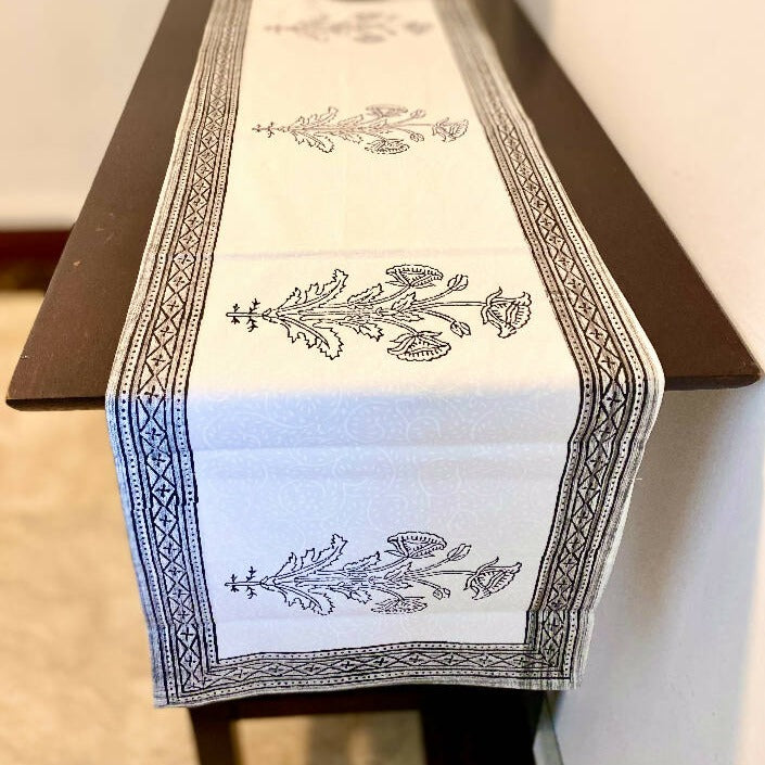 Block Printed Table Runner from Caidra Gifting