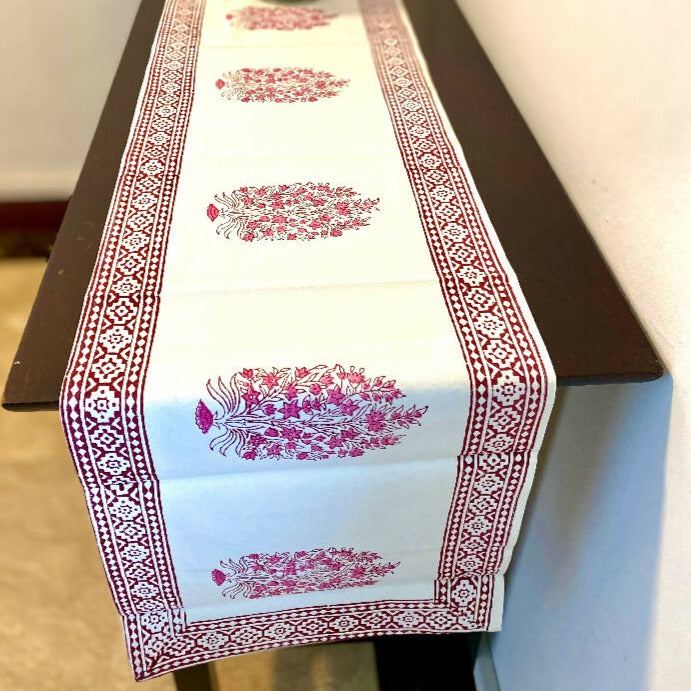 Block Printed Table Runner from Caidra Gifting