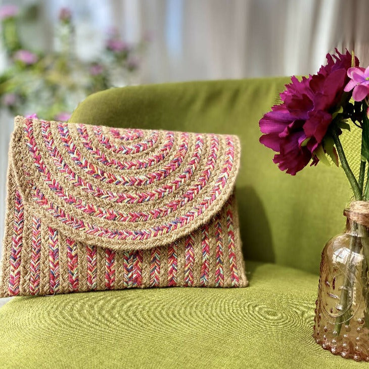 Handwoven Jute Bag in 3 colour options from Caidra Gifting