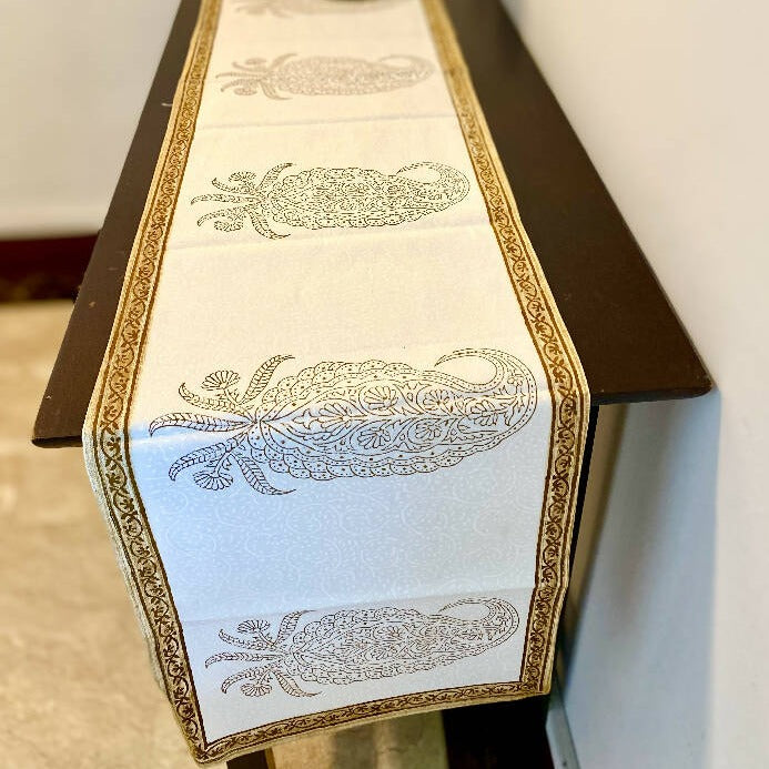 Block Printed Table Runner from Caidra Gifting