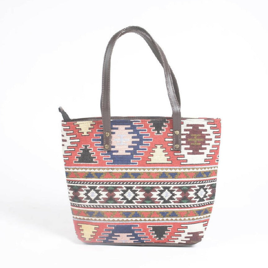 Jacquard Weave Tote, Sling & Wallet Set - Multicolour from Caidra Gifting