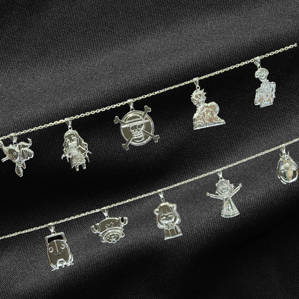 925 Silver Custom Designed10 Designs of Anime Pendant & Necklace_Caidra by Rubyxx Gifting 