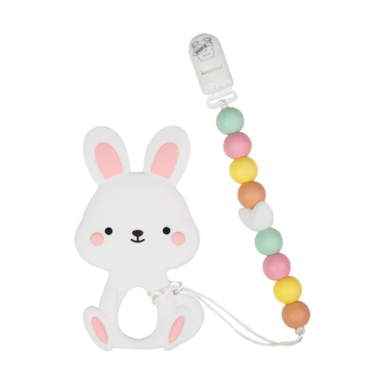 Bunny Teether with Teething Clip in Baby Premium Gift Set (Bunny)_Caidra by Rubyxx Gifting