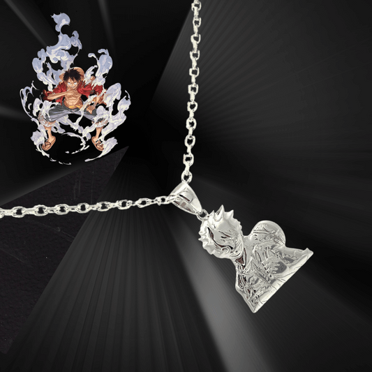 925 Silver Custom Designed  "Luffy" (ONE PIECE) Pendant & Chain from Caidra Gifting 