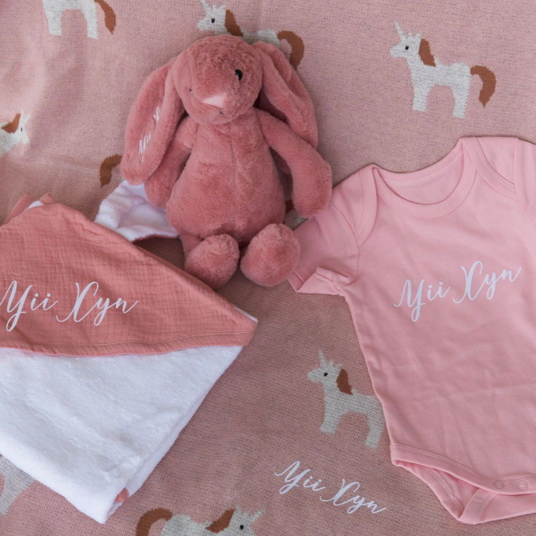 Somebunny Loves Baby Gift Box in Blush_Caidra by Rubyxx Gifting 