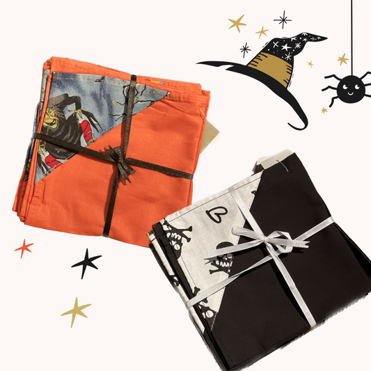 Halloween_Pirate_Ghost_Skeleton_Witch_ PumpkimCloth Table Napkins from Caidra Gifting 
