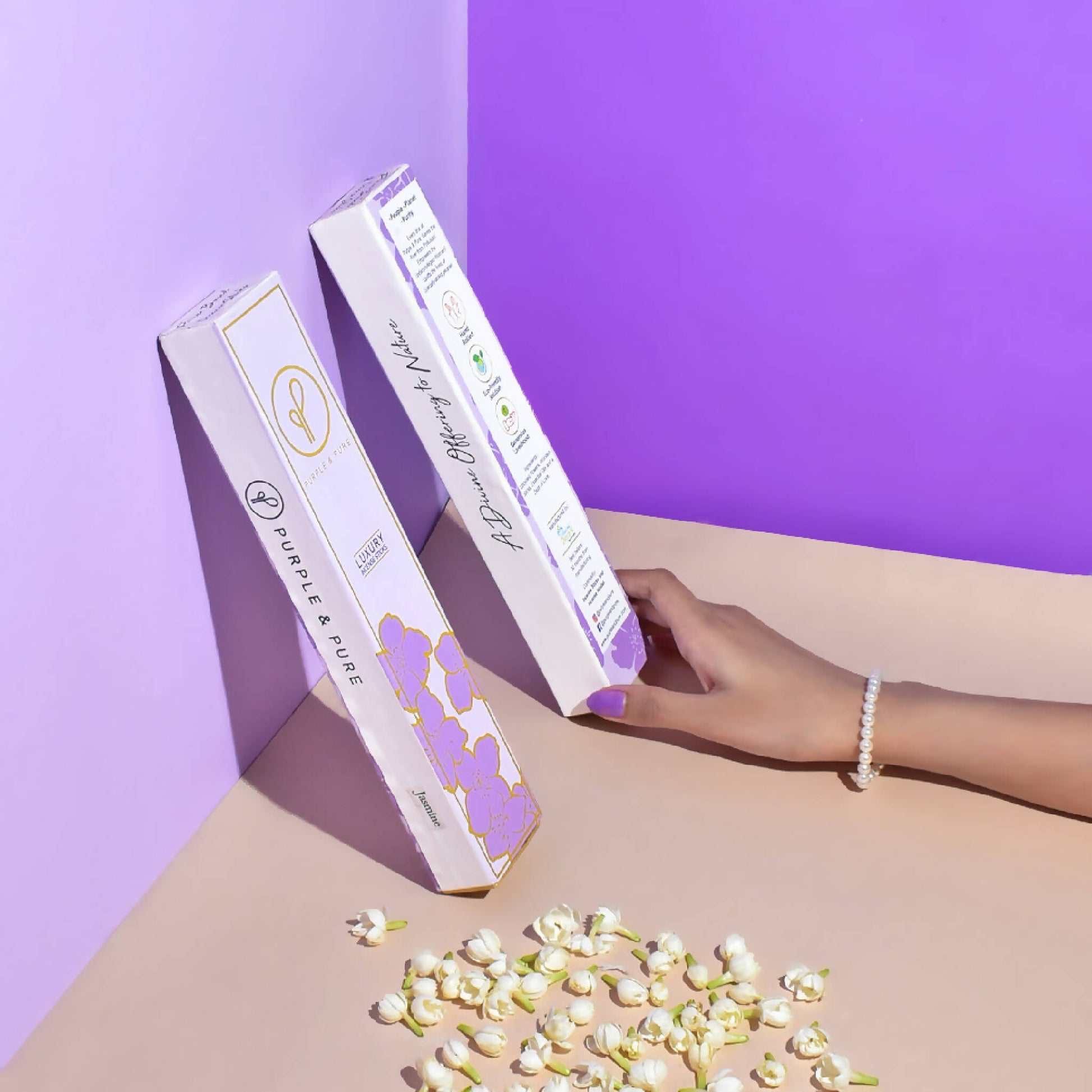 Caidra by Rubyxx Gifting presents Jasmine scented incense sticks from Purple & Pure