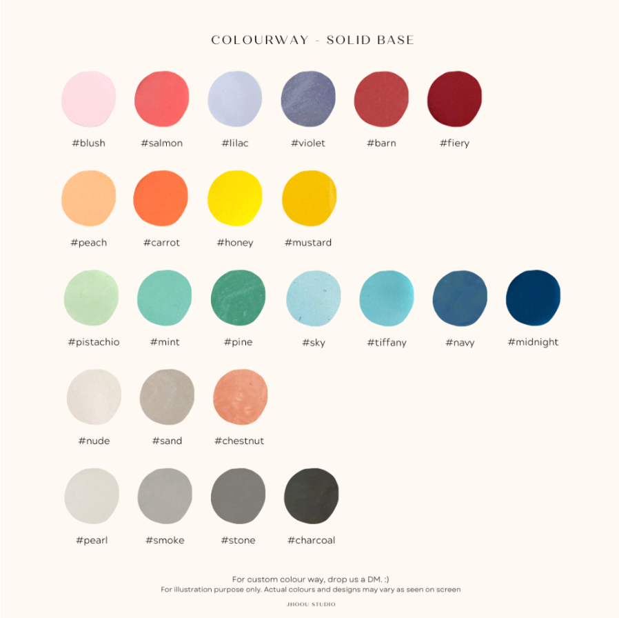 Solid Colour Options for Personalised Jesmonite Coaster Set_Caidra by Rubyxx Gifting 