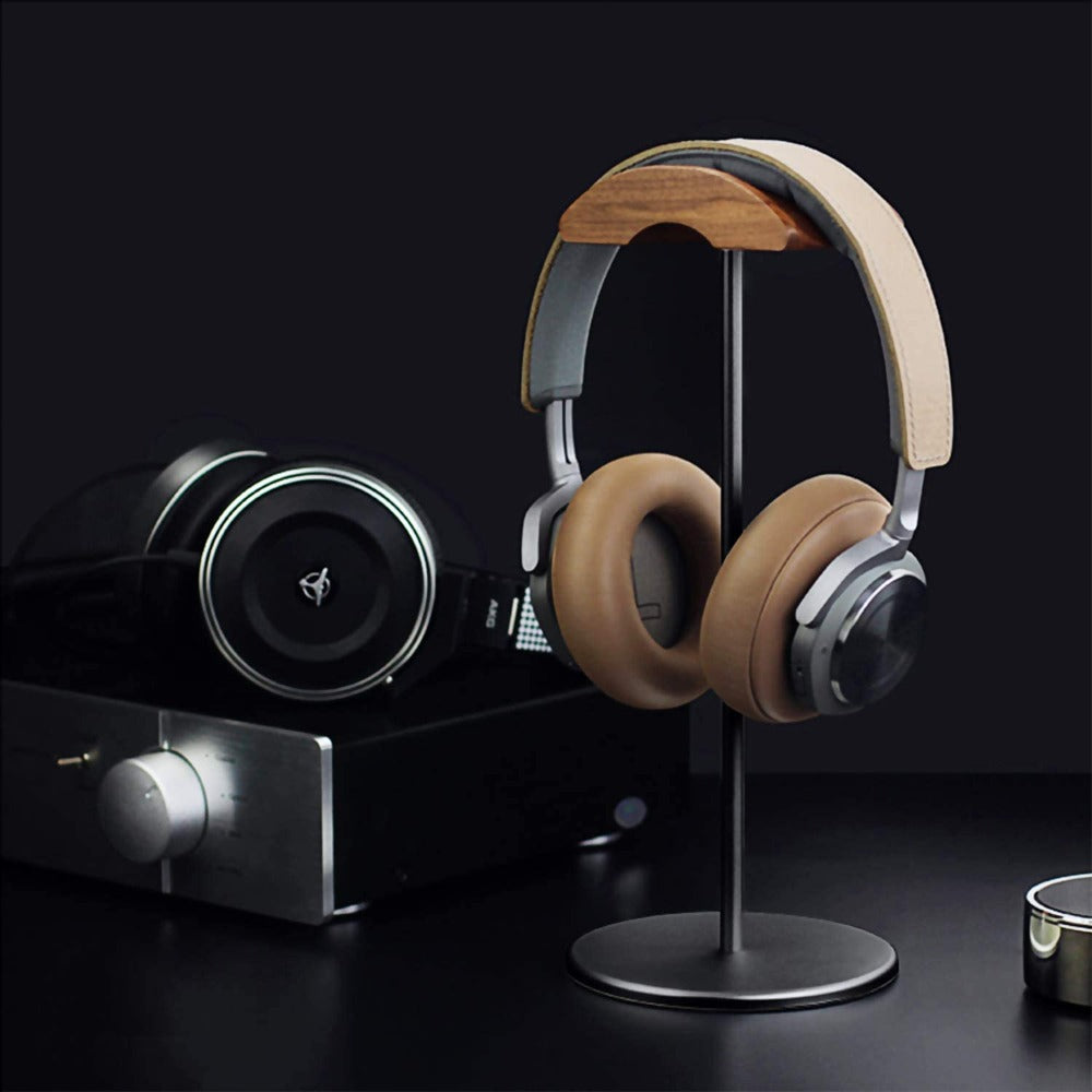 Headphone Stand With Walnut Wood Holder from Caidra Gifting 