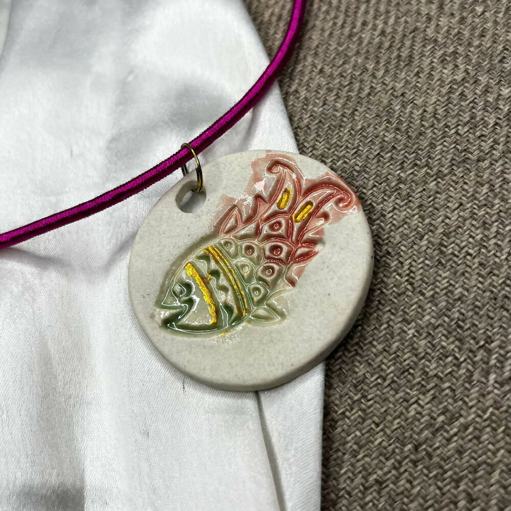 Very Fishy Ceramic Pendant