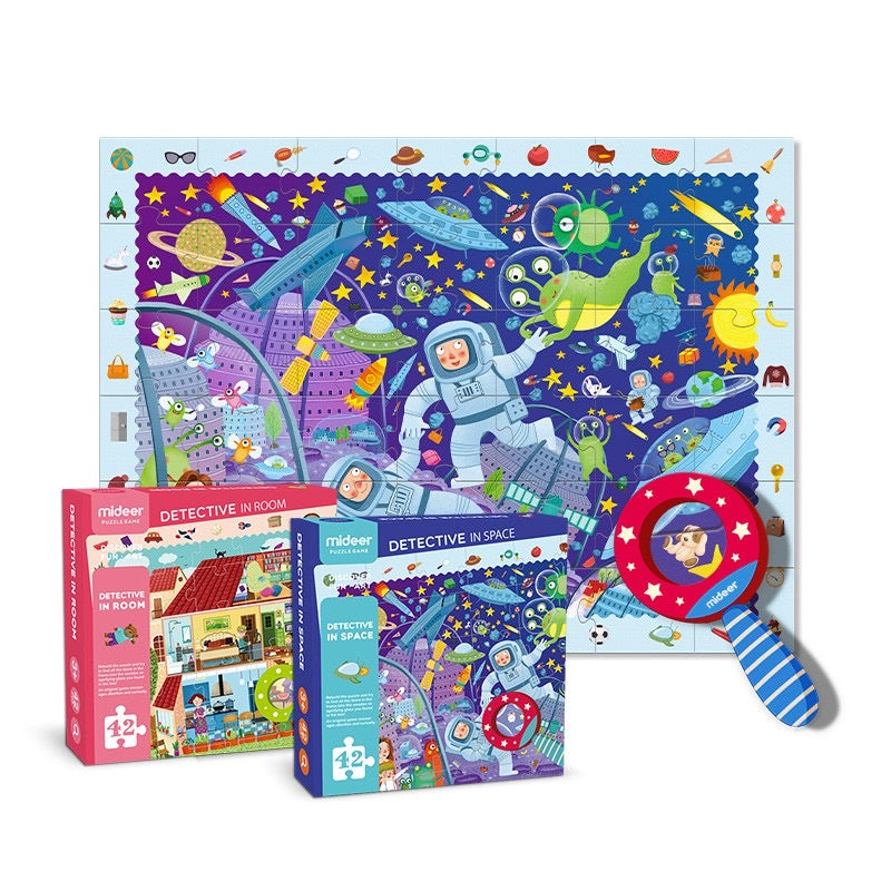 Detective In Space Puzzle With Magnifying Glass from Caidra Gifting 