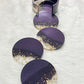 Mauve Handmade decorative resin coasters as Set of 4 from Caidra Gifting