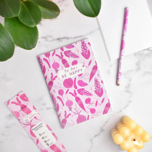Caidra by Rubyxx Gifting presents Purple & Pure plantable Seed notebook and pencil set