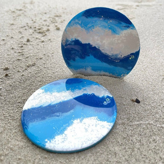 Ocean Blue Resin Coaster_Caidra by Rubyxx Gifting 