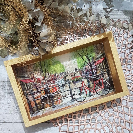 Paris Cafe Small Handcrafted Decoupage Tray_Caidra by Rubyxx Gifting 