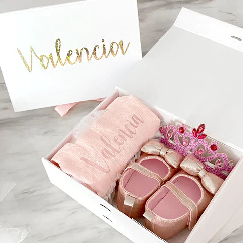 Personalised 1-Year-Old Princess Gift Set in Pink from Caidra Gifting 