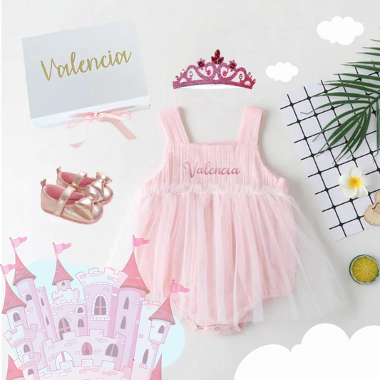 Personalised 1-Year-Old Princess Gift Set in Pink from Caidra Gifting 