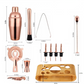 Dimensions of the 12 Pcs Cocktail Shaker & Bartender Tools Set from Caidra Gifting 