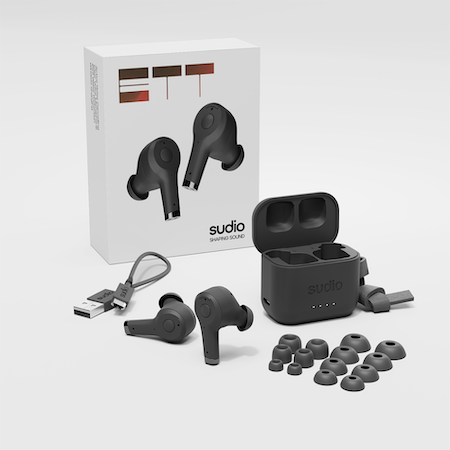 Rubyxx Gifting Sudio ETT Black-  True Earbuds with ANC, iPX5 and wireless charging _Caidra