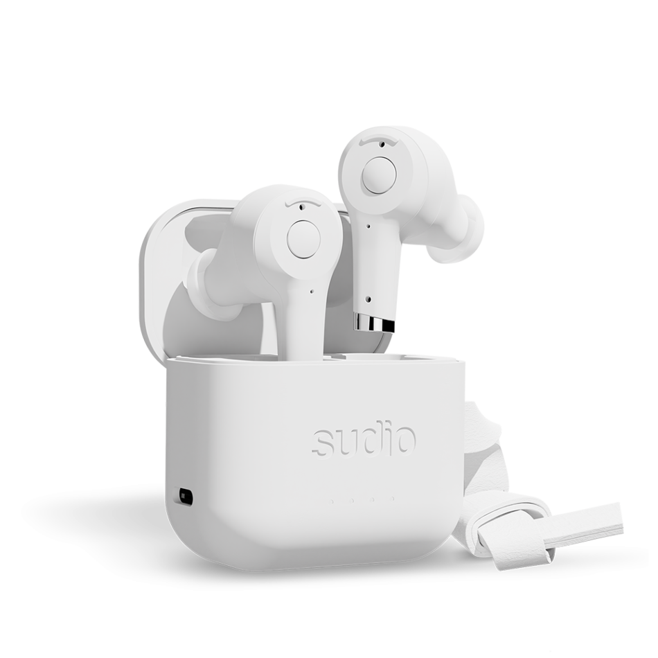 Rubyxx Gifting Sudio ETT White -  True Earbuds with ANC, iPX5 and wireless charging 