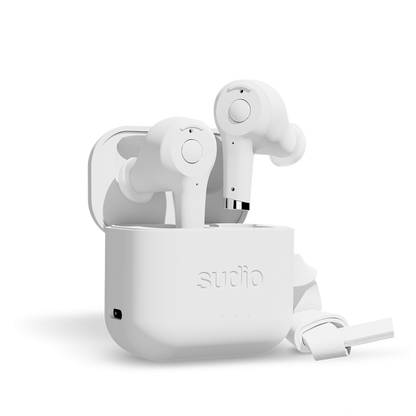 Rubyxx Gifting Sudio ETT White -  True Earbuds with ANC, iPX5 and wireless charging 