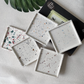 Square Terrazzo Personalised Jesmonite Coaster_Caidra by Rubyxx Gifting 