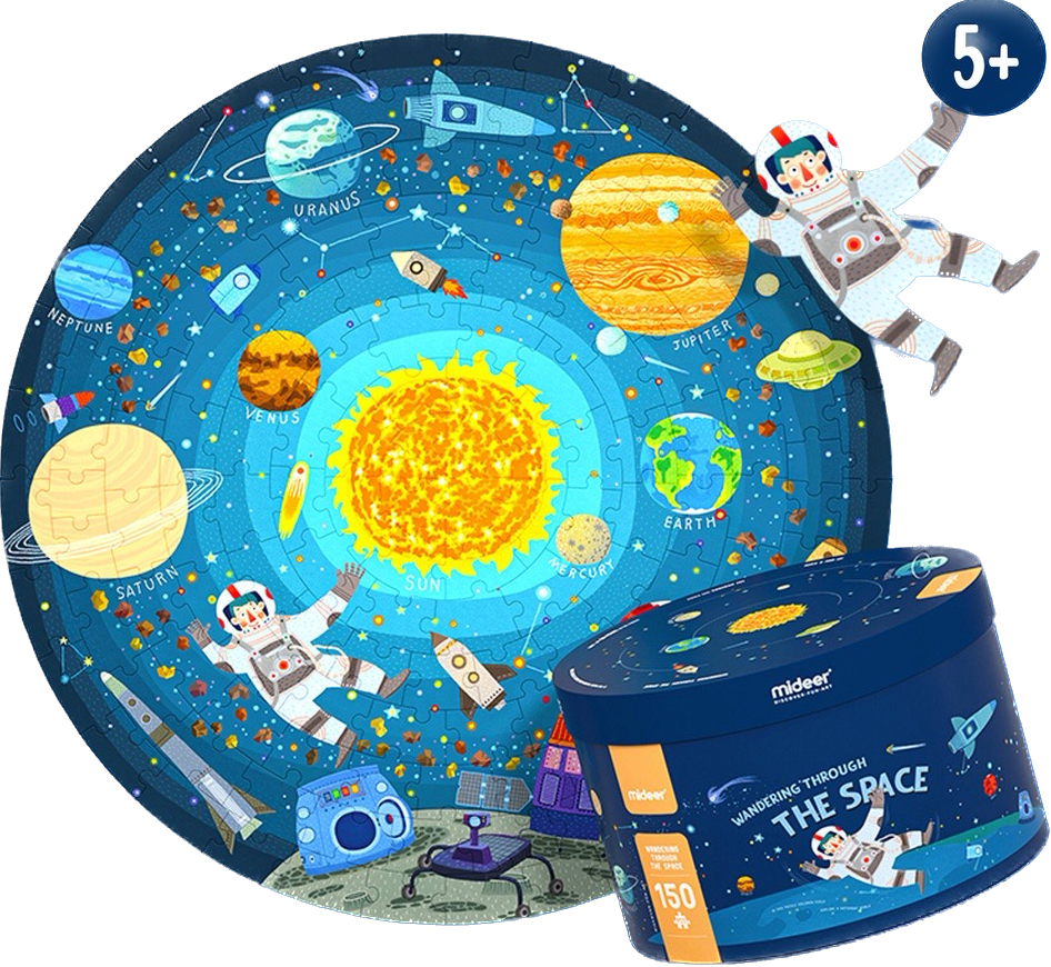 Wandering through the Space Round 150 pc Puzzle from Caidra Gifting 