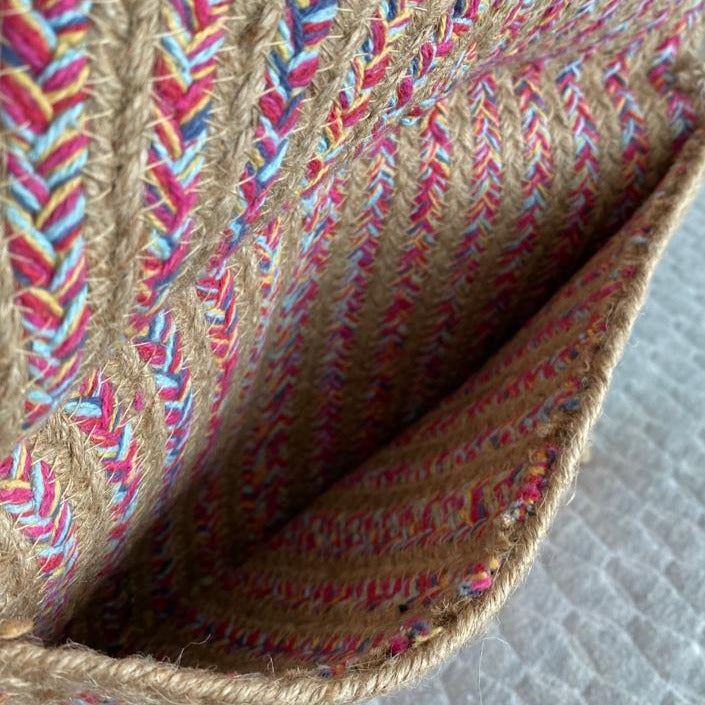 Inside View of Handwoven Jute Bag from Caidra Gifting 