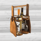 Wine Bottle & Glasses, Beer Caddy With Phone Holder_Caidra Gifting 