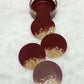 Wine Handmade decorative resin coasters as Set of 4 from Caidra Gifting