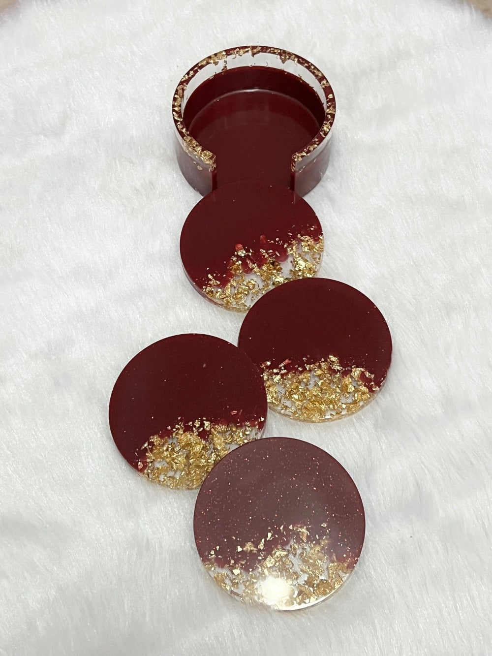 Wine Handmade decorative resin coasters as Set of 4 from Caidra Gifting