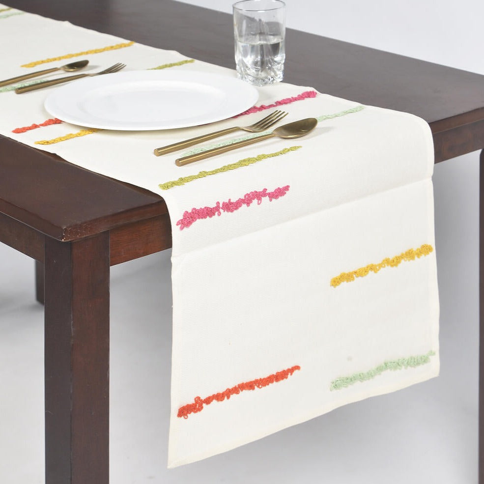 Broken Stripes Cotton Table Runner from Caidra Gifting 