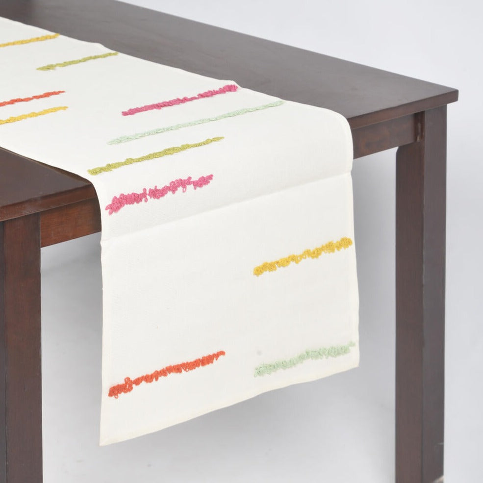 Broken Stripes Cotton Table Runner from Caidra Gifting 