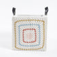 Crochet Square Cotton Foldable Storage Hamper_multicolour_Caidra by Rubyxx Gifting 