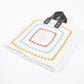 Collapsed view of Crochet Square Cotton Foldable Storage Hamper_multicolour_Caidra by Rubyxx Gifting 