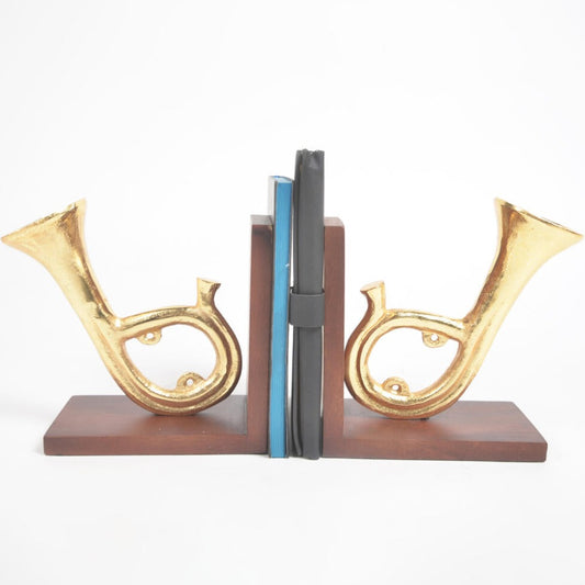 Saxophone Bookends with Wooden Base (Pair) from Caidra Gifting 