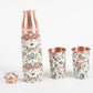 Enamelled Copper Bottle & 2 Glasses Set