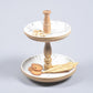 Enamelled & Turned Mango Wood 2-Tiered Cupcake Stand from Caidra by Rubyxx Gifting 