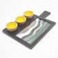 Contrasting Abstract Art Wood & Resin Serving Platter w/ 3 Bowls from Caidra by Rubyxx Gifting 
