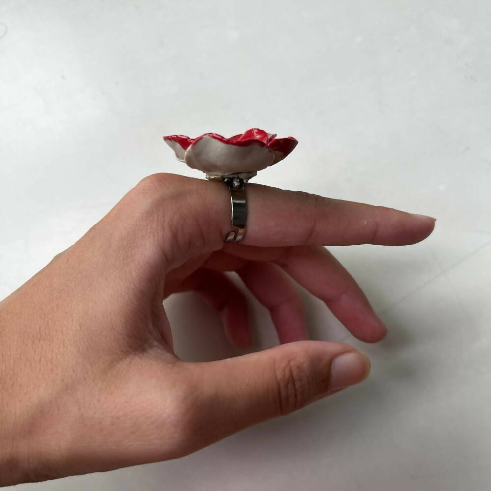 Lush Red Ceramic Ring