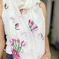 Hand Embroidered Cotton & Silk Scarf from Caidra Gifting