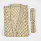 Leaf Block Printed Kimono with Colt Tie Up Belt from Caidra Gifting