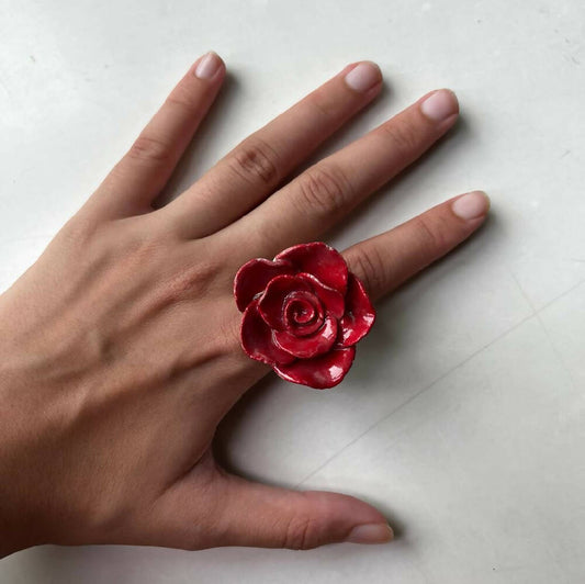 Lush Red Ceramic Ring